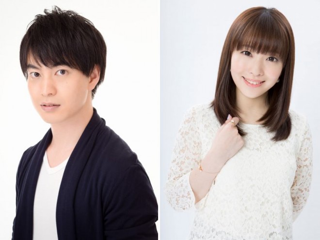 Voice actors Yusuke Kobayashi and Yumi Uchiyama